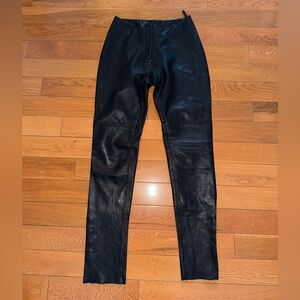 bebe Black Leather Women Jeans